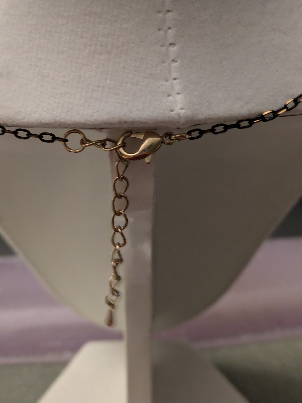 Vintage Visson Rose Gold and Silver Crystal Pendant Necklace - Picture 5 of 6